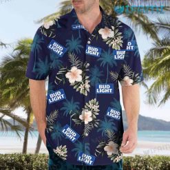 Bud Light Hawaiian Shirt Tropical Hibiscus Beer Lovers Present
