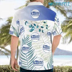 Bud Light Hawaiian Shirt Tropical Leaves Beer Lovers Present Back