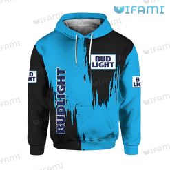Bud Light Hoodie 3D Black And Blue Beer Lovers Present Front