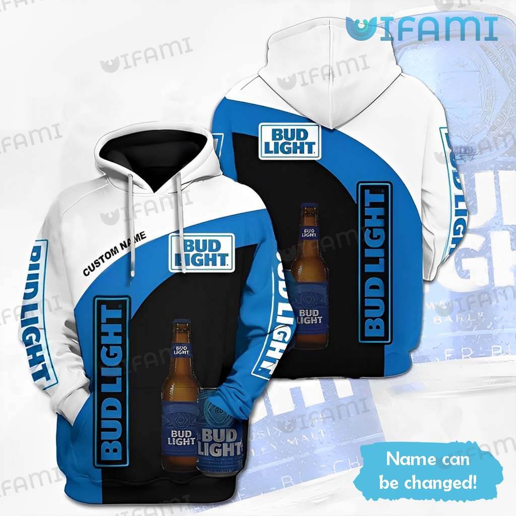 Awesome Custom Name Bud Light  3D Hoodie Beer Lovers Gift