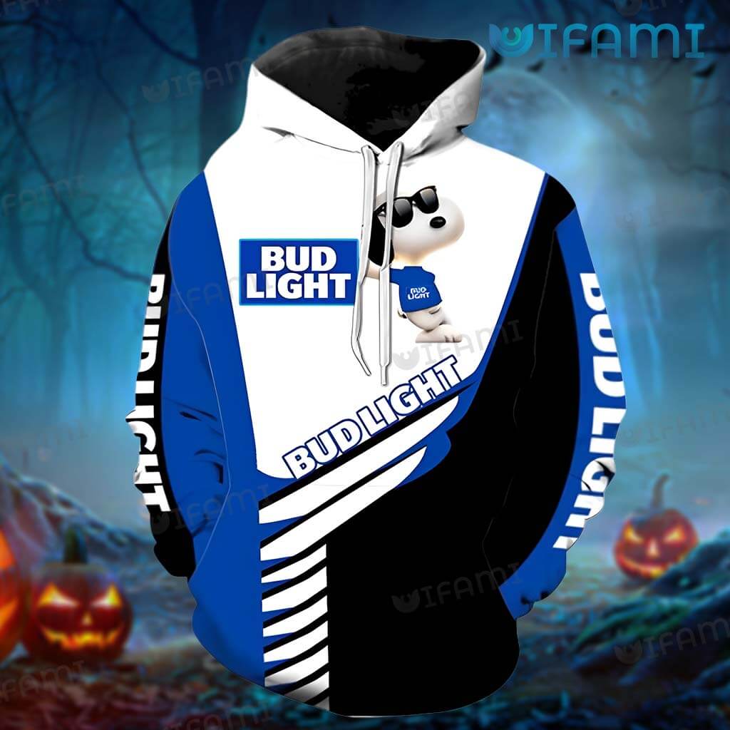 Unique Bud Light 3D Snoopy Hoodie Gift For Beer Lovers