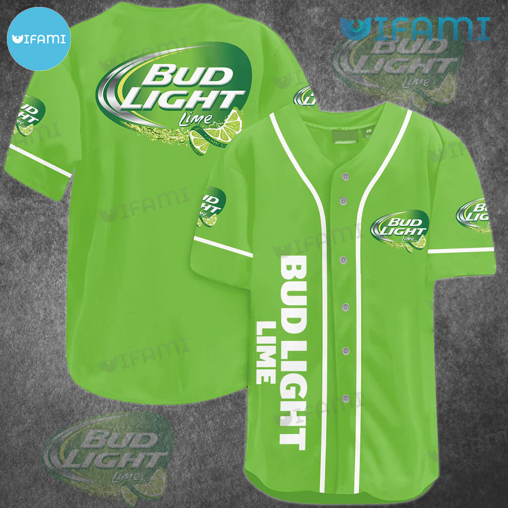 Green Bud Light Lime Baseball Jersey Gift For Beer Lovers