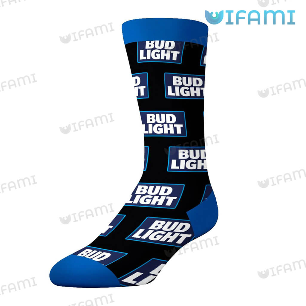 Classic Bud Light Logo Pattern Socks Gift For Beer Lovers