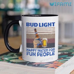 Bud Light Mug Bud Light Happy Water For Fun People Two Tone Coffee Mug