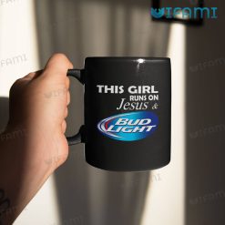 Bud Light Mug This Girl Runs On Jesus And Bud Light Gift Mug 11oz