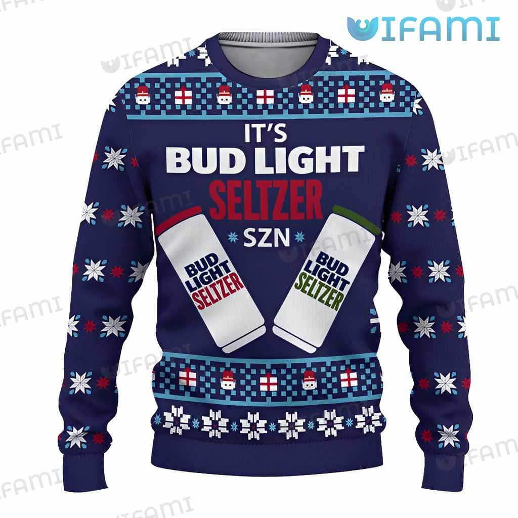 Classic Bud Light Seltzer Ugly Sweater SZN Christmas Gift