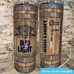 Bud Light Tumbler Beer Barrel Art Custom Name Beer Lovers Gift
