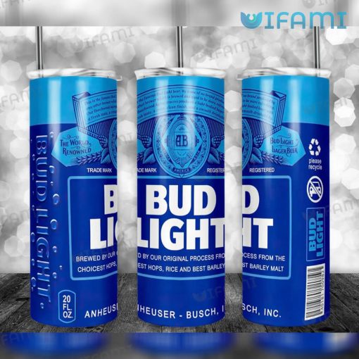 Bud Light Tumbler Logo Label Beer Lovers Gift