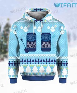 Bud Light Ugly Christmas Sweater Shovel Gift For Beer Lover