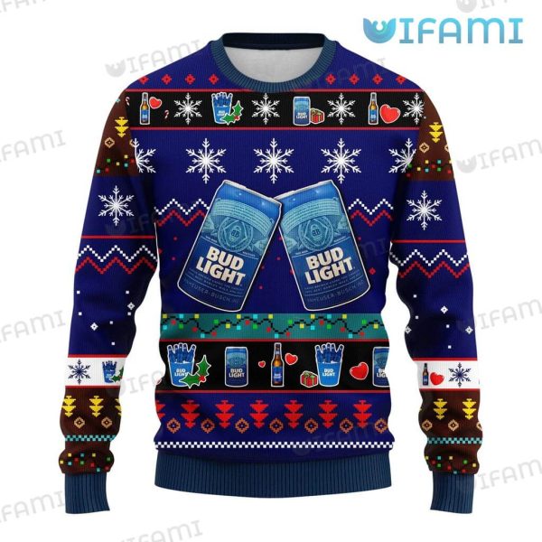 Bud Light Ugly Christmas Sweater Xmas Gift For Beer Lover