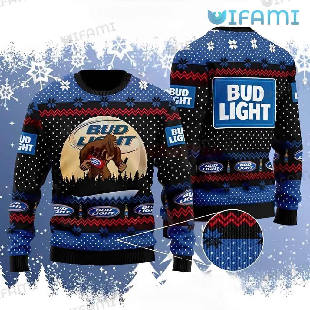 Original Bud Light Ugly Sweater Bigfoot Christmas Gift