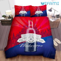 Budweiser Bedding Set Blue And Red Beer Lovers Gift