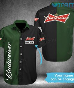Budweiser Button Up Shirt Custom Name Logo Budweiser Beer Lovers Gift