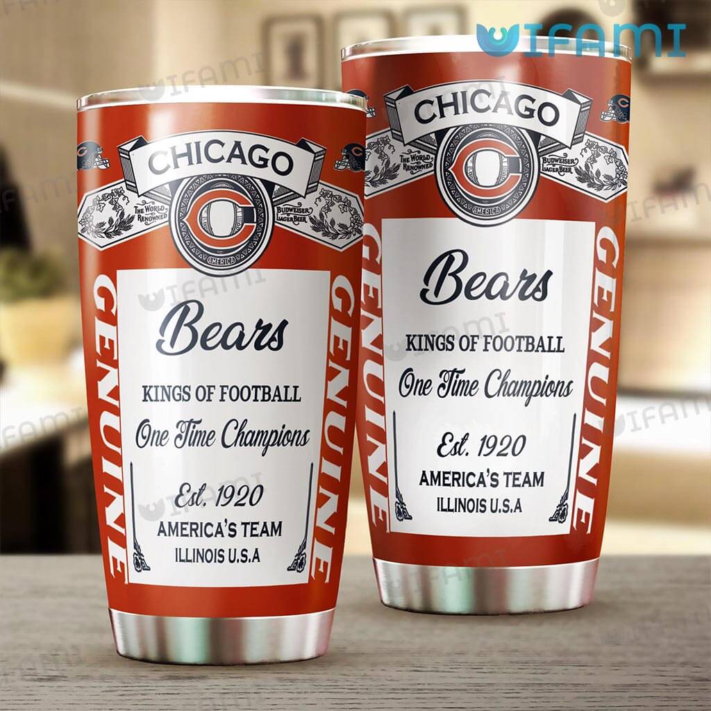 Cool Budweiser Chicago Bears Kings Of Football Tumbler Gift