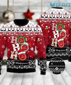 Budweiser Christmas Sweater Ho Ho Ho Beer Lovers Gift