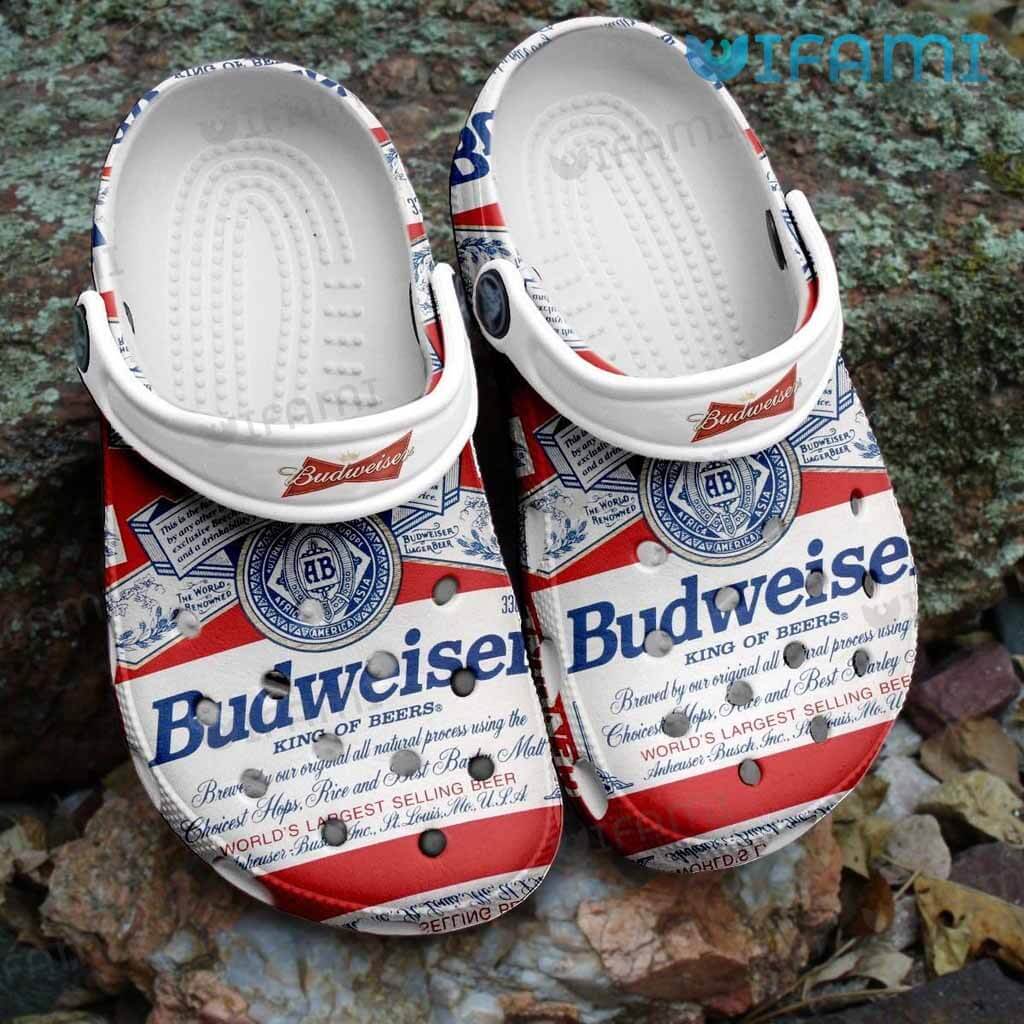 Cute Budweiser Beer Label Crocs Gift For Beer Lovers