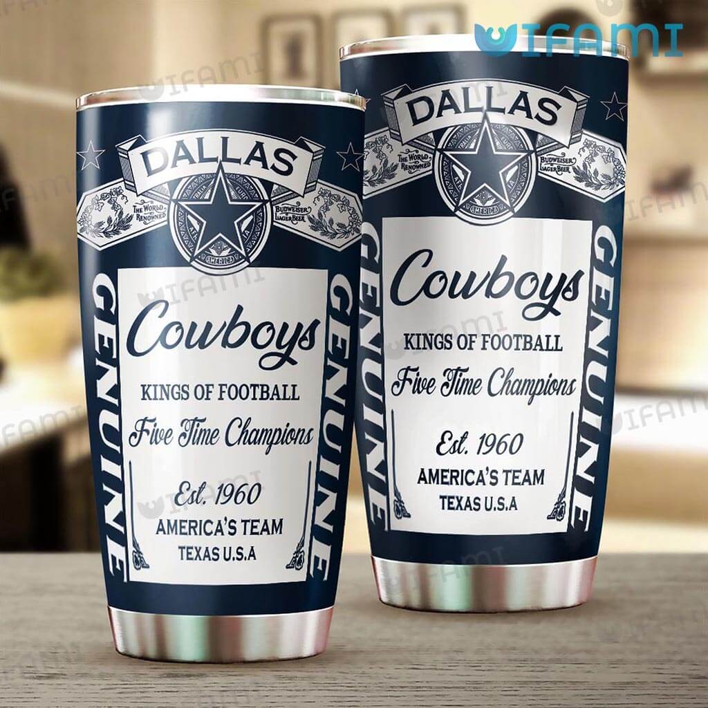 Perfect Budweiser Dallas Cowboys Tumbler Kings Of Football Gift