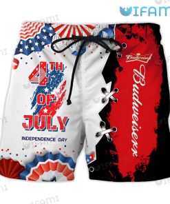 Budweiser Hawaiian Shirt 4th Of July Beer Lovers Present Short