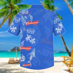 Budweiser Hawaiian Shirt Dolphin Turtle Beer Lovers Present Back