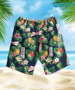 Budweiser Hawaiian Shirt Pineapple Hibiscus Beer Lovers Short
