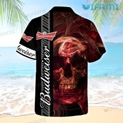 Budweiser Hawaiian Shirt Skull Beer Lovers Present Back