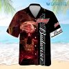 Budweiser Hawaiian Shirt Skull Beer Lovers Gift