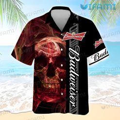 Budweiser Hawaiian Shirt Skull Beer Lovers Present Front