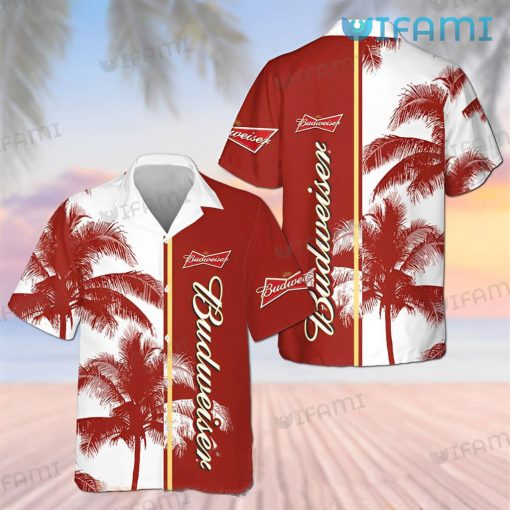 Budweiser Hawaiian Shirt Tropical Coconut Tree Beer Lovers Gift