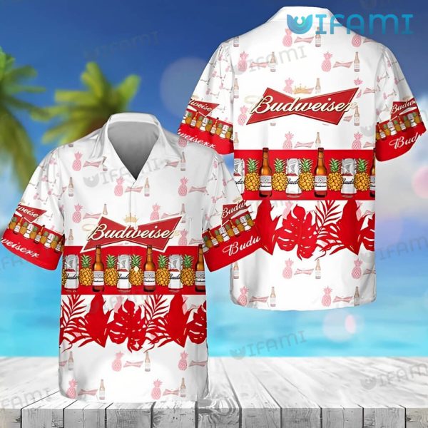 Budweiser Hawaiian Shirt Tropical Pineapple Beer Lovers Gift