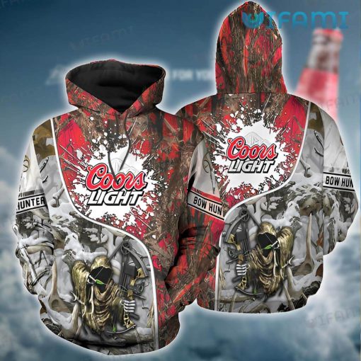 Budweiser Hoodie 3D Death Bow Hunter Beer Lovers Gift