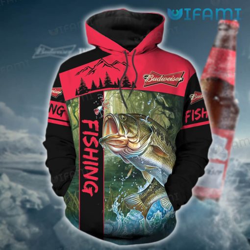 Budweiser Hoodie 3D Fishing On The River Gift For Beer Lovers