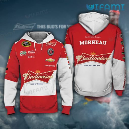 Budweiser Hoodie 3D Kevin Harvick Gift For Beer Lovers