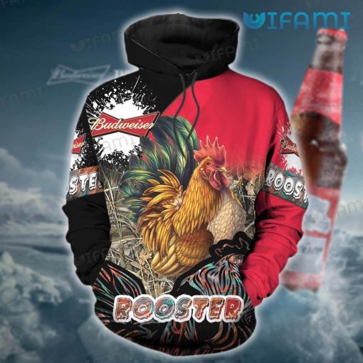 Budweiser Hoodie 3D Red Hen Beer Lovers Gift