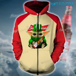 Budweiser Hoodie 3D Yoda St Patrick's Day Beer Lovers Gift