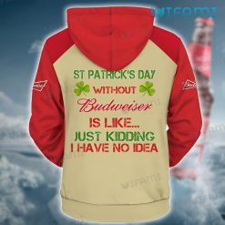 Budweiser Hoodie 3D Yoda St Patrick's Day Beer Lovers Present