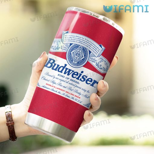 Budweiser Label Tumbler King Of Beers Gift For Beer Lovers