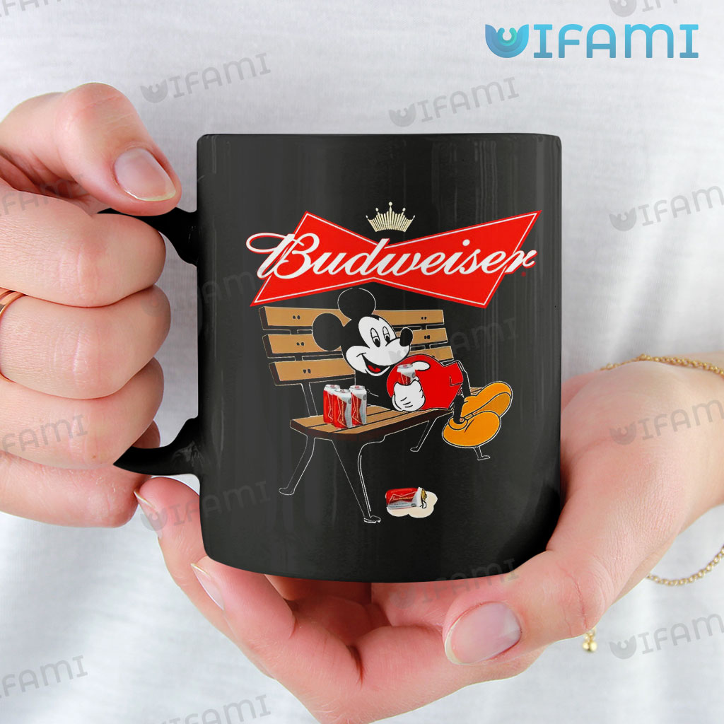 Cute Budweiser Mickey Mouse Mug Gift For Beer Lovers