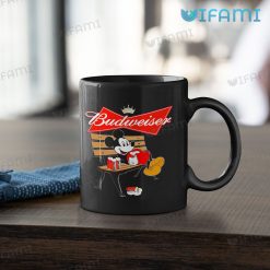 Budweiser Mug Mickey Mouse Gift For Beer Lovers Black Mug