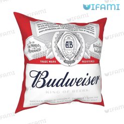 Budweiser Pillow Beer Label Gift For Beer Lovers 1