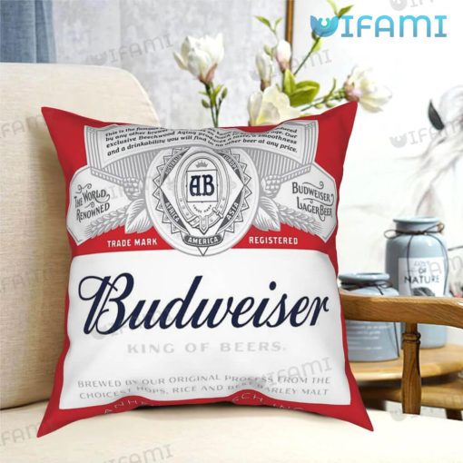 Budweiser Pillow Beer Label Gift For Beer Lovers