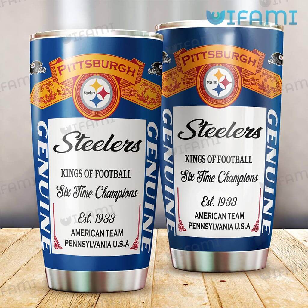 Budweiser Pittsburgh Steelers Tumbler Kings Of Football Gift - Personalized  Gifts: Family, Sports, Occasions, Trending