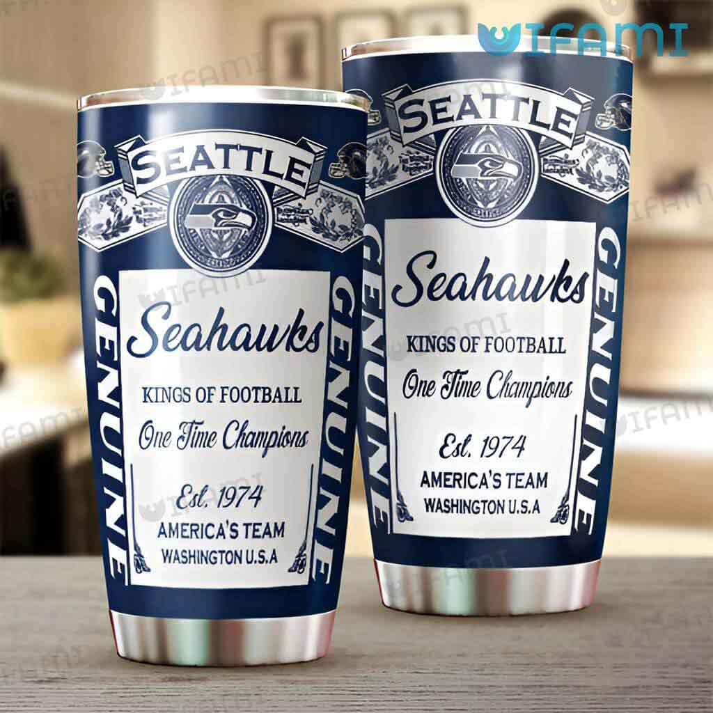 Classic Budweiser Seattle Seahawks Kings Of Football Tumbler Gift