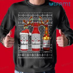 Budweiser Sweatshirt Christmas Pattern Present For Beer Lovers