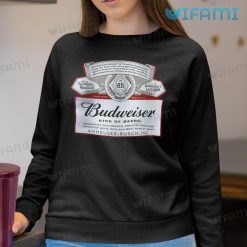 Budweiser T Shirt Classic Label Beer Lovers Sweatshirt