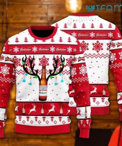 Budweiser Ugly Sweater Reindeer Beer Horn Gift