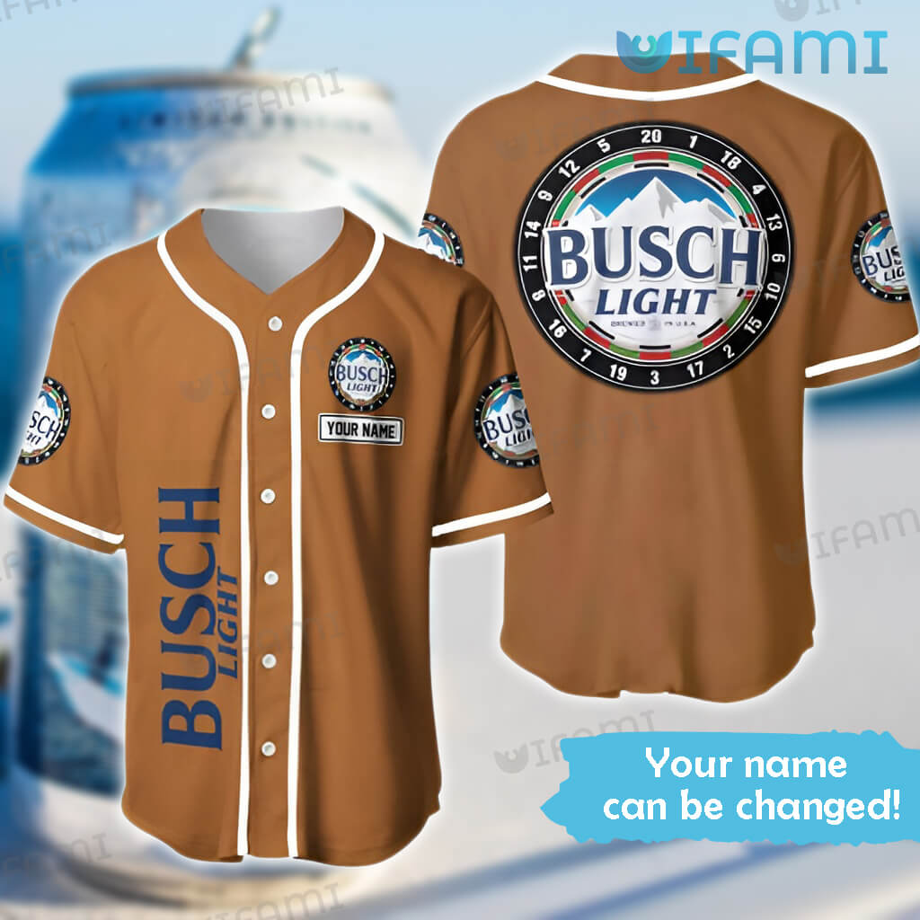 Vintage Custom Name Busch Light Dart Board Baseball Jersey Beer Lovers Gift