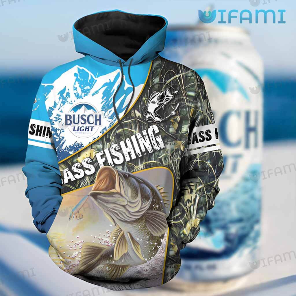 Awesome  Busch Light 3D Bass Fishing Hoodie Gift For Beer Lovers