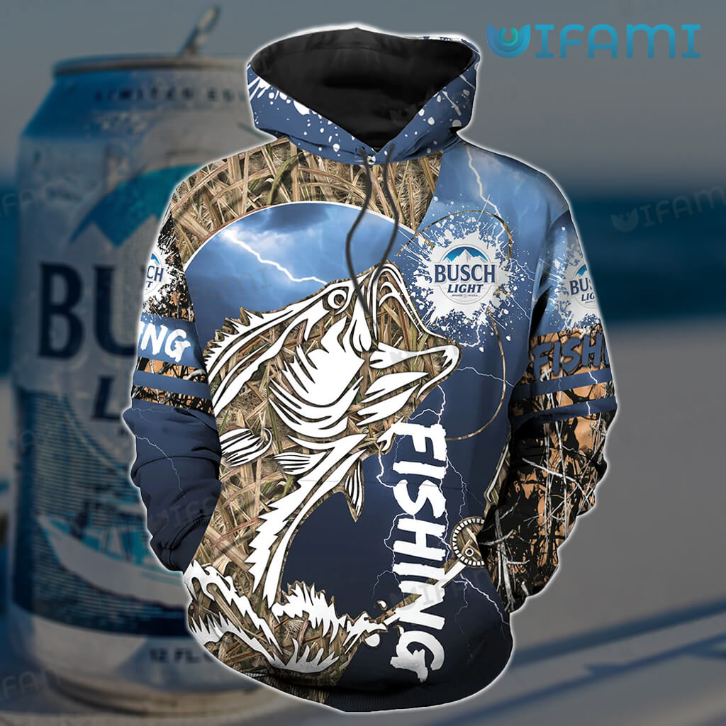 Unique Busch Light 3D Fishing  Hoodie Gift For Beer Lovers