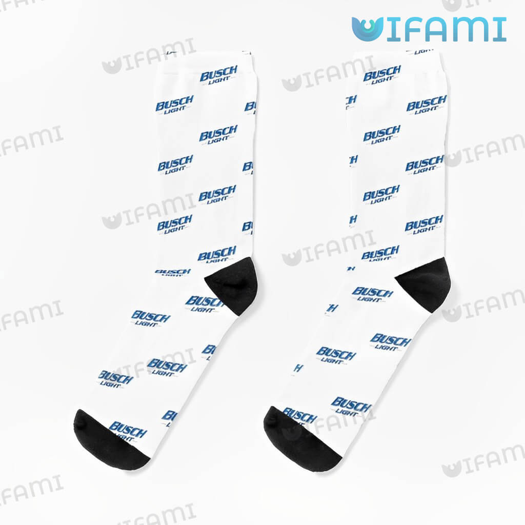 Awesome  Busch Light Text Logo Pattern Socks Beer Lovers Gift