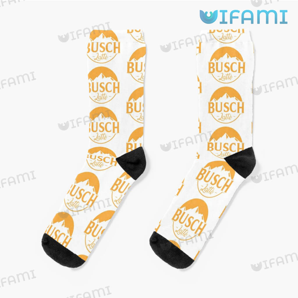 Funny Busch Light Yellow Busch Latte Logo Socks Beer Lovers Gift